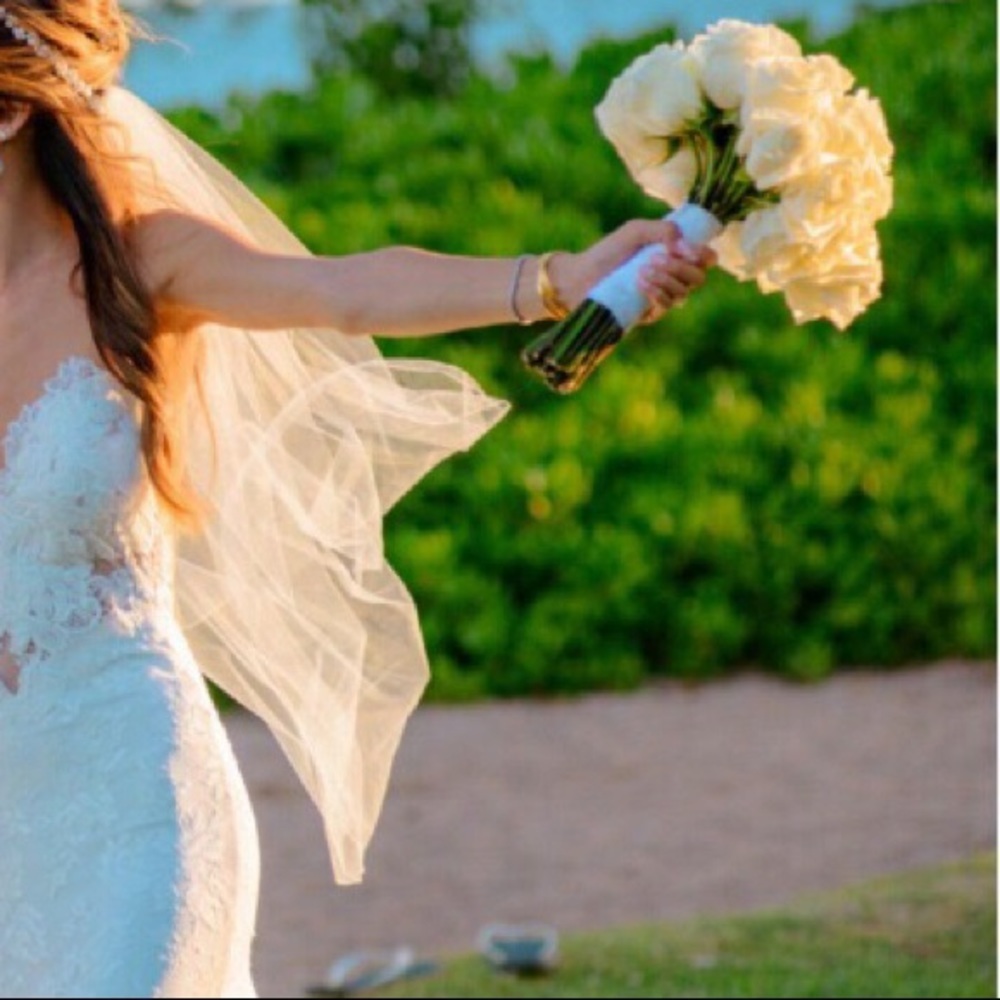 Gorgeous luxury hip length wedding veil comb - Picture 3 of 3